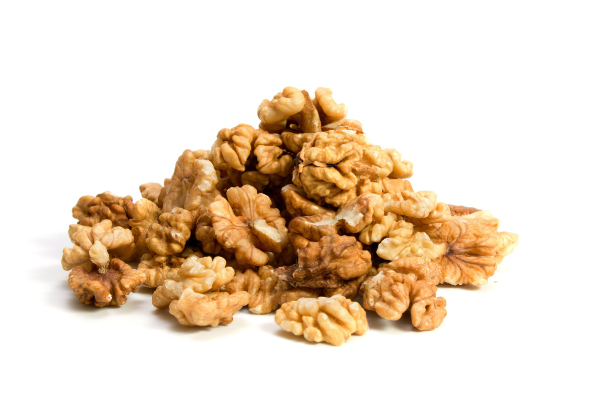 Stock Photo: a walnuts isolated on the white background. SHITERSTOCK image for Jennifer Bain.